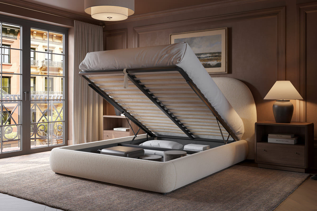 Asher Storage Bed - Rounded Hydraulic - detail view 6