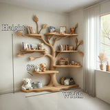 Handmade Natural Wood Tree Kids Bookshelf - SINLTB147