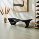 Modern Sculptural Bench for Entryway or Living Room