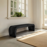 Contemporary Bench with Curved Design for Entryway