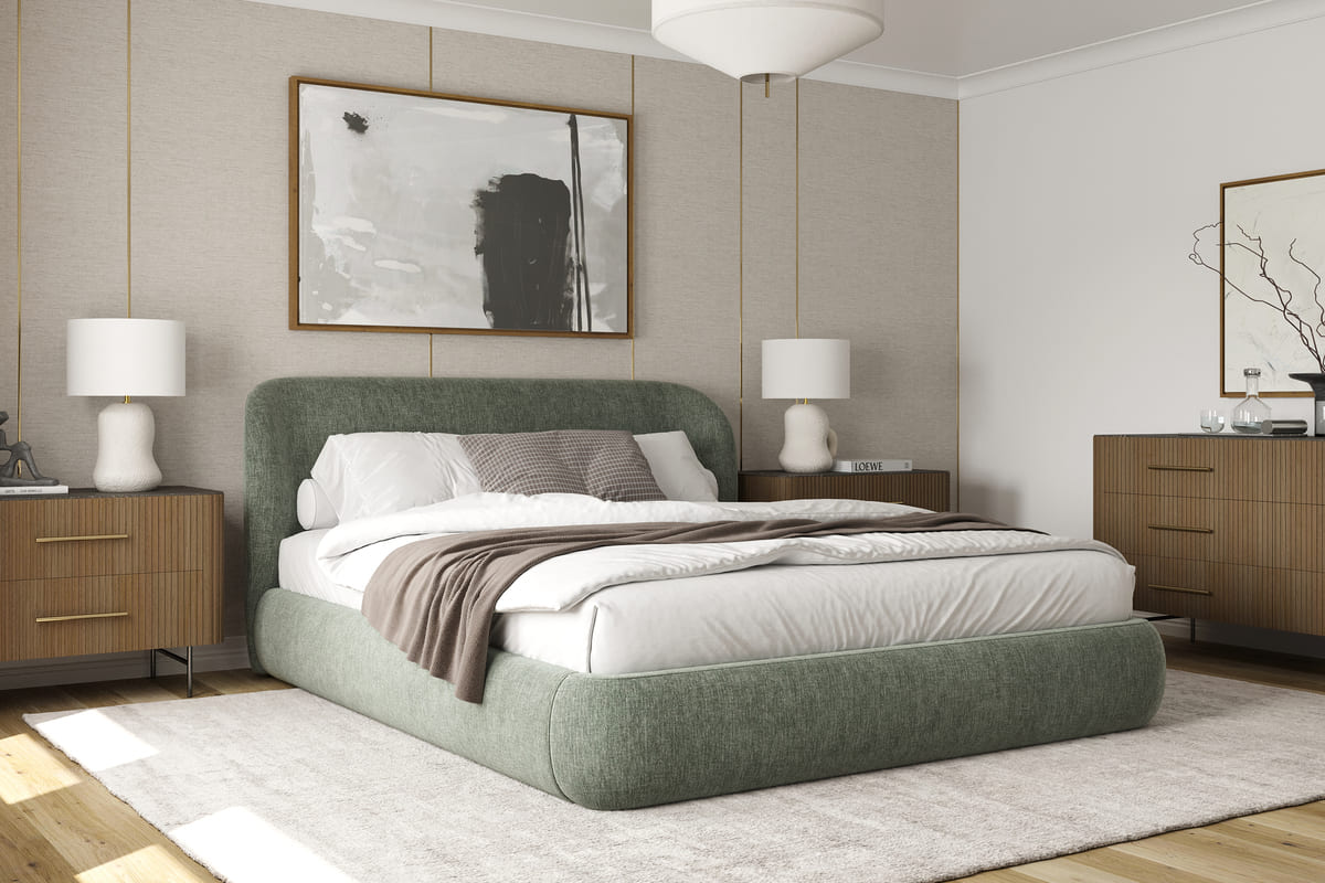 Chelsea Bed - Soft Rounded Upholstered Bed - detail view 28