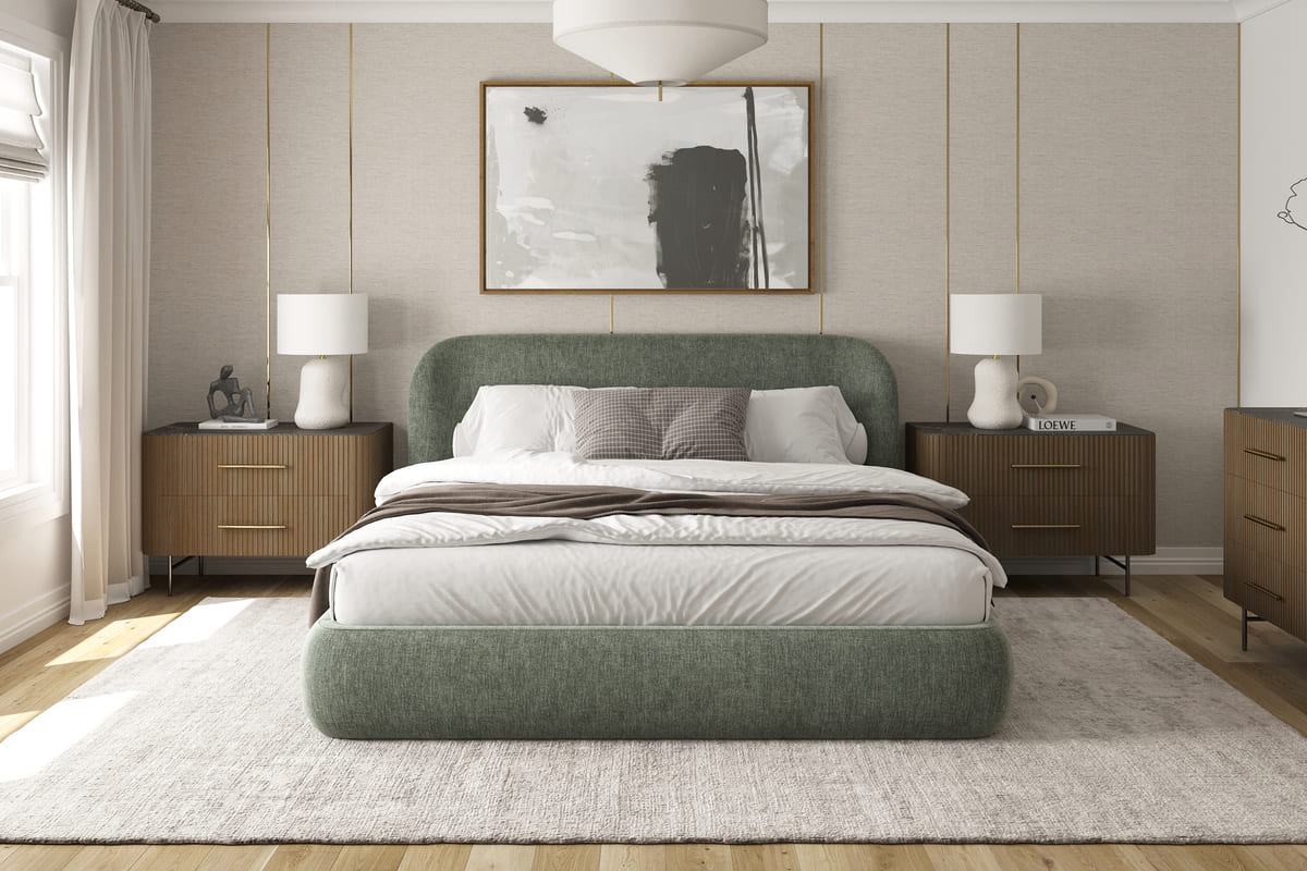 Chelsea Bed - Soft Rounded Upholstered Bed - detail view 26