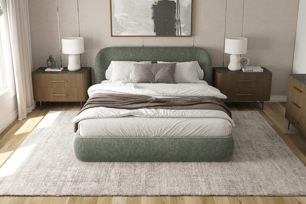 Chelsea Bed - Soft Rounded Upholstered Bed - detail view 27