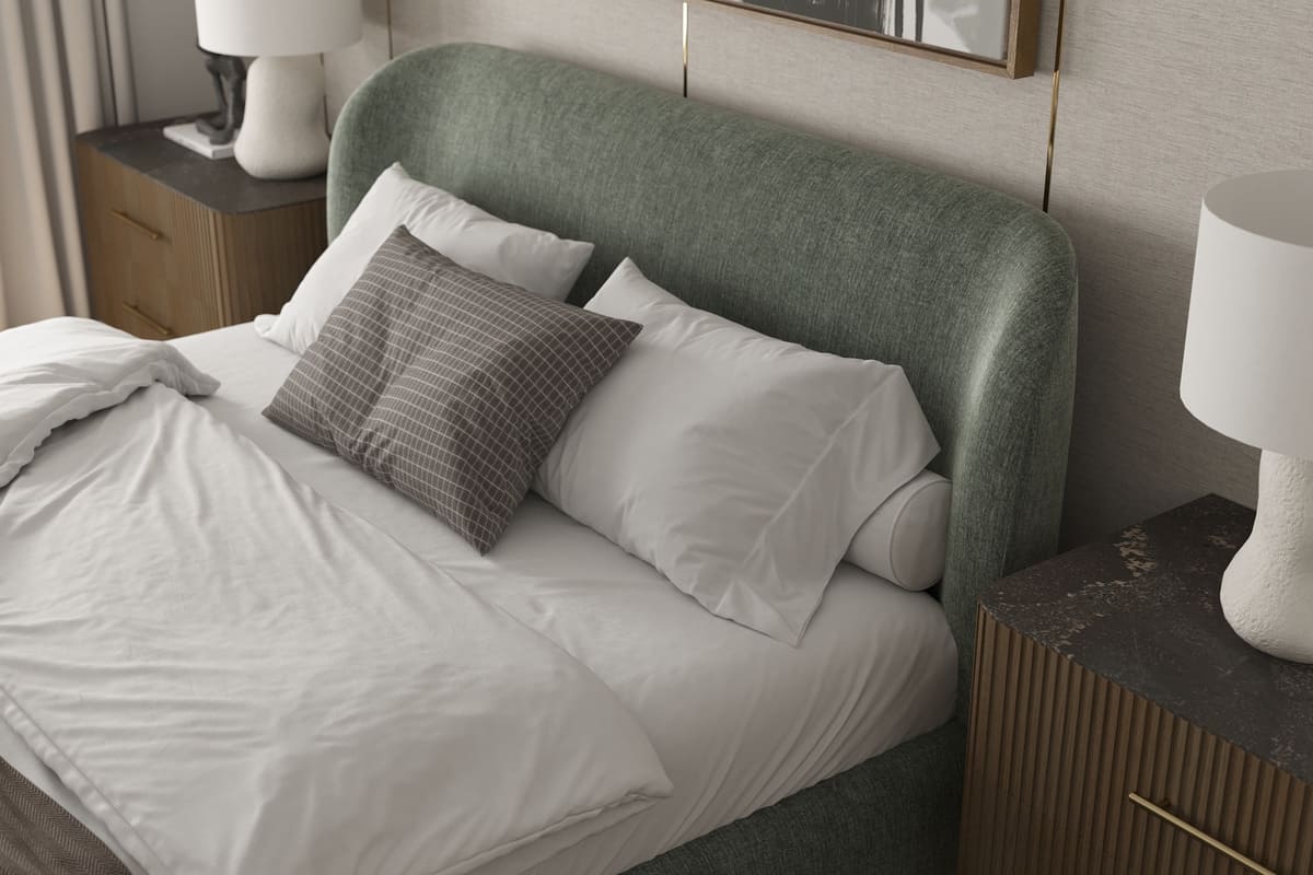 Chelsea Bed - Soft Rounded Upholstered Bed - detail view 29