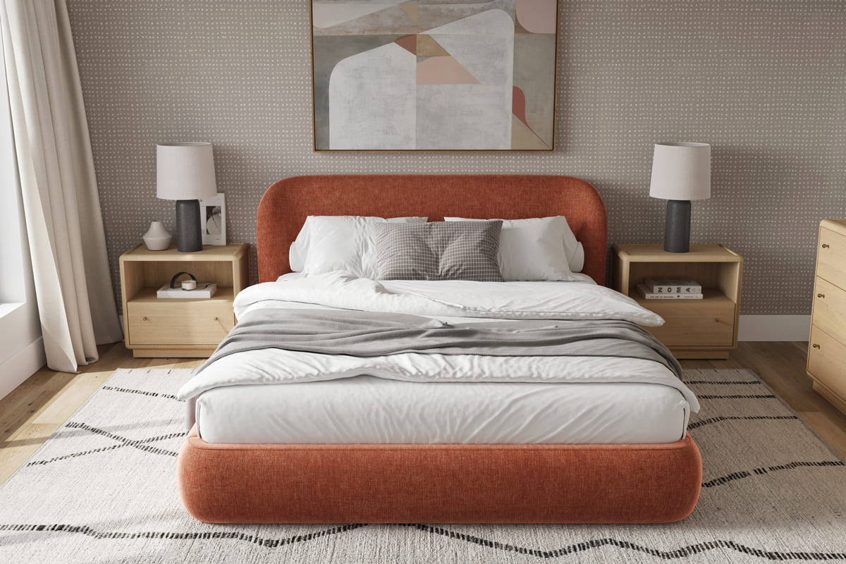 Chelsea Bed - Soft Rounded Upholstered Bed - detail view 94