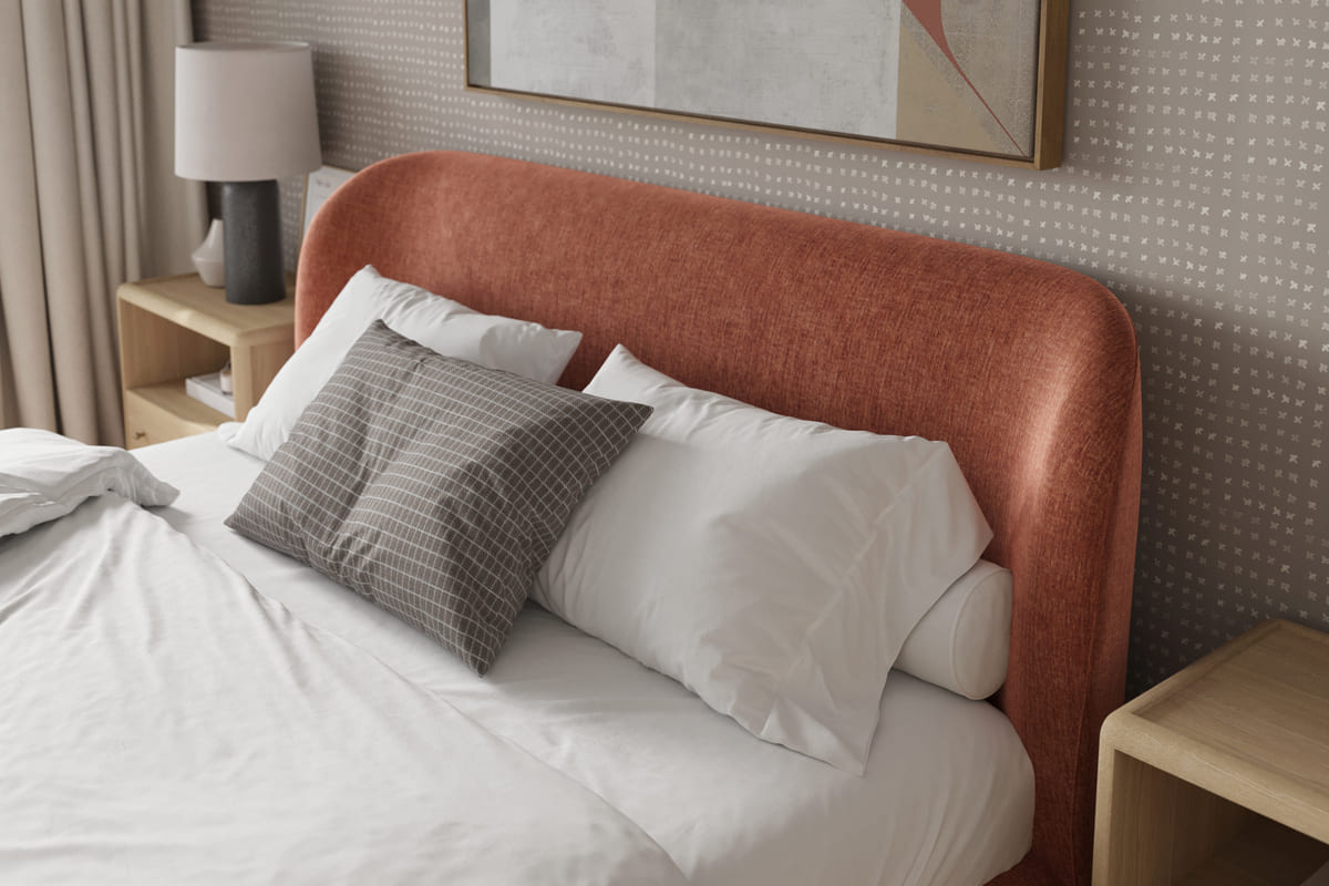 Chelsea Bed - Soft Rounded Upholstered Bed - detail view 96