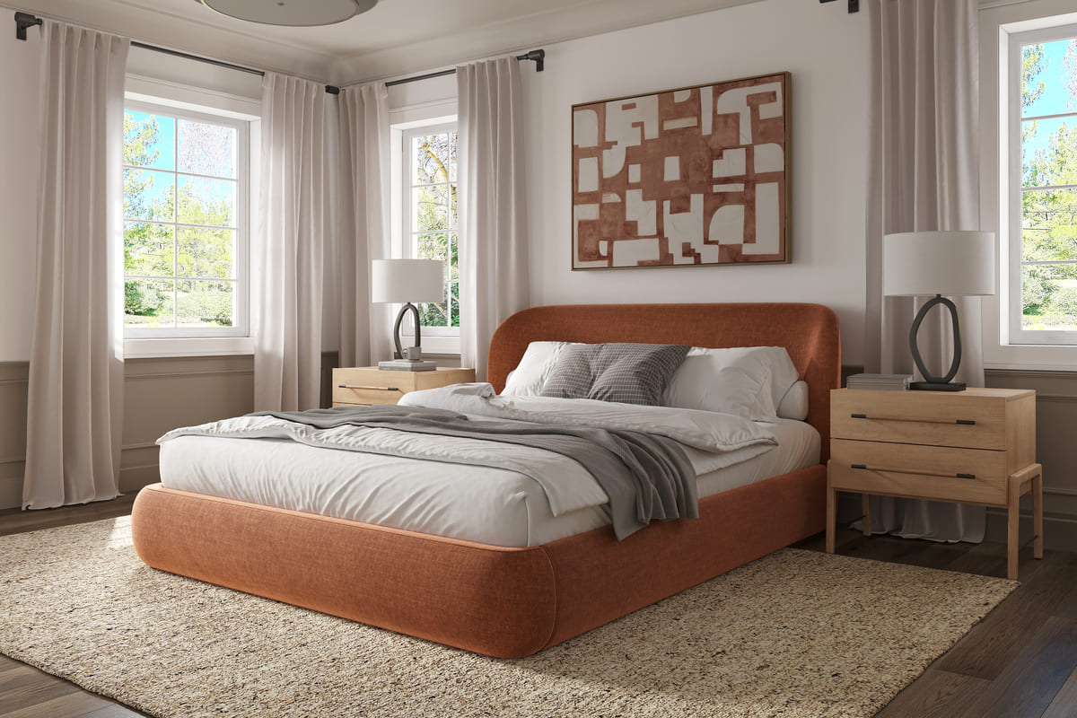 Chelsea Bed - Soft Rounded Upholstered Bed - detail view 48