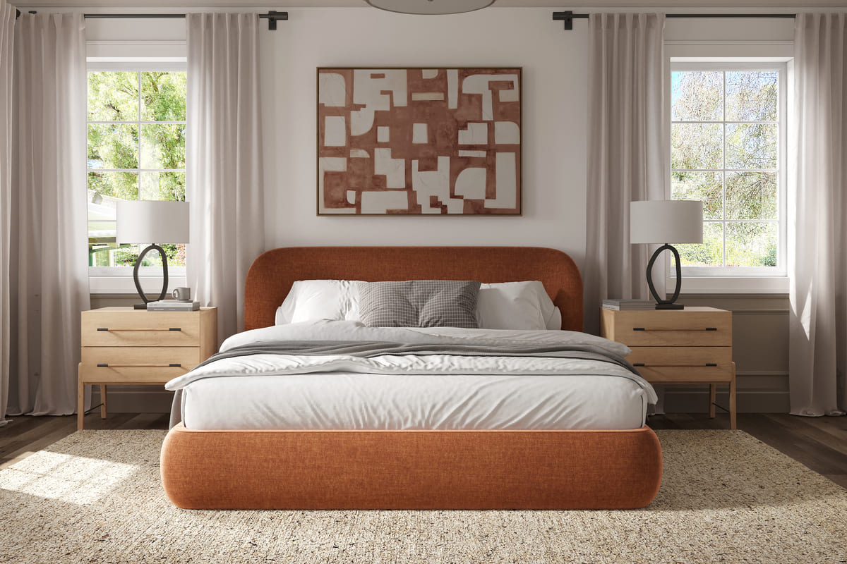 Chelsea Bed - Soft Rounded Upholstered Bed - detail view 50