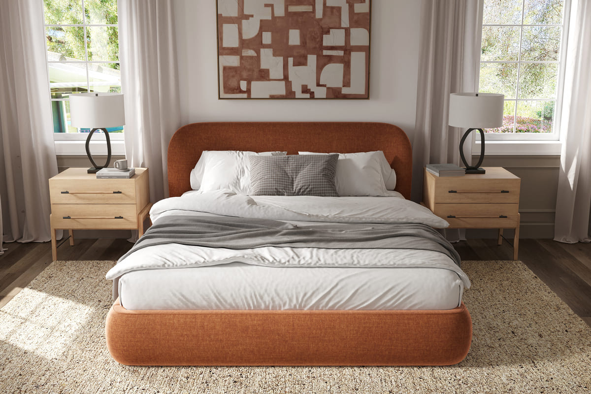 Chelsea Bed - Soft Rounded Upholstered Bed - detail view 49