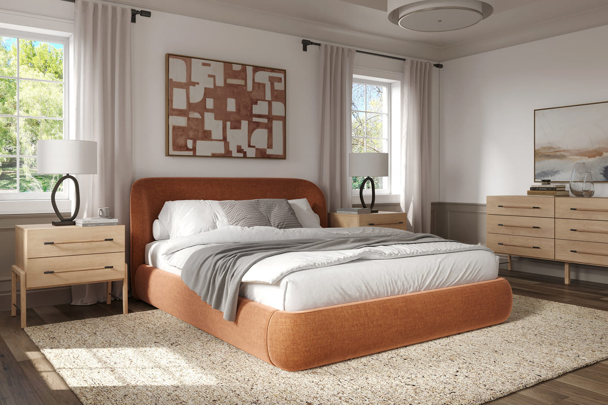 Chelsea Bed - Soft Rounded Upholstered Bed - detail view 51