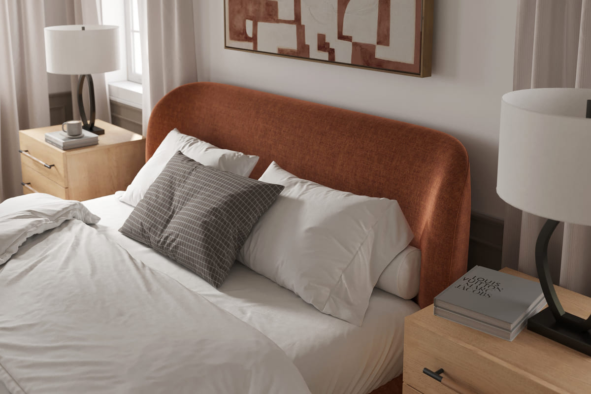 Chelsea Bed - Soft Rounded Upholstered Bed - detail view 52