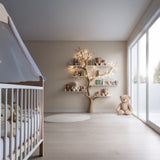 Tree Kids Bookshelf - Handmade Natural Wood Shelf for Baby Room Decor