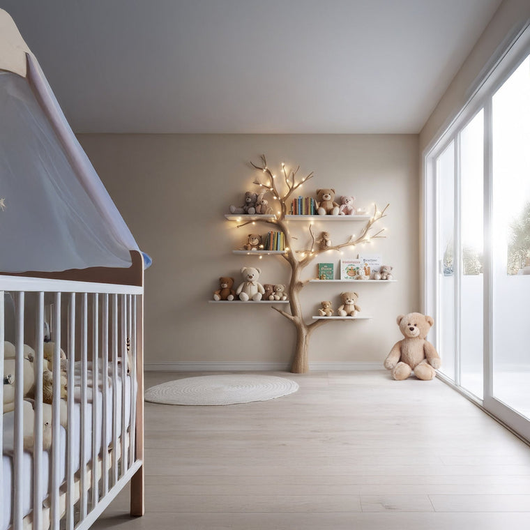Tree Kids Bookshelf - Handmade Natural Wood Shelf for Baby Room Decor - alternate view