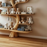 Handmade Natural Wood Tree Kids Bookshelf