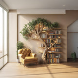Tree Branch Bookshelf - Floating Live Edge Wooden Wall Shelf Décor