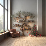 Tree Branch Bookshelf - Floating Wooden Wall Shelf Live Edge Design