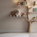 Tree Kids Bookshelf - Handmade Natural Wood Shelf for Baby Room Decor