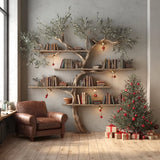 Tree Branch Bookshelf - Floating Wooden Wall Shelf Live Edge Design