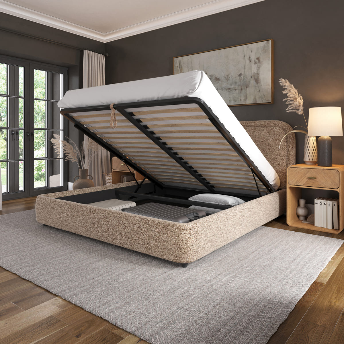 Aurora Storage Bed with Lift - Up Storage - detail view 11