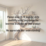 Flower Tree Branch Driftwood Bookshelf - Live-Edge Wall Shelf