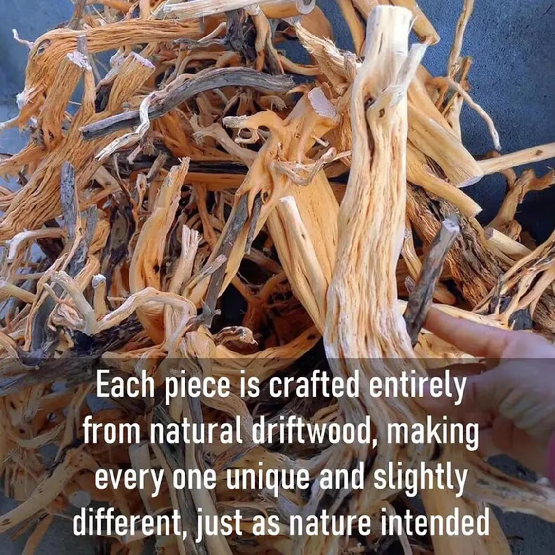 Handmade Driftwood Tree Branch Wall Bookshelf - alternate view