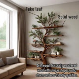 Handmade Driftwood Tree Branch Wall Bookshelf