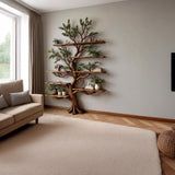 Handmade Driftwood Tree Branch Wall Bookshelf