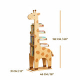 Giraffe Kids Bookshelf - Delicate Handmade Children’S Bookcase for Nursery & Playroom