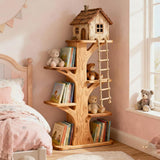 Tree Bookshelf for Kids - Montessori Bookcase with Name Option