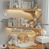 Rustic Solid Wood Corner Tree Bookshelf - 45 x 40 in