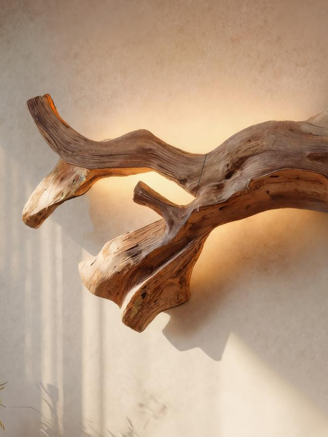 Rustic Natural Wall Lamp for Hallway - detail view 4