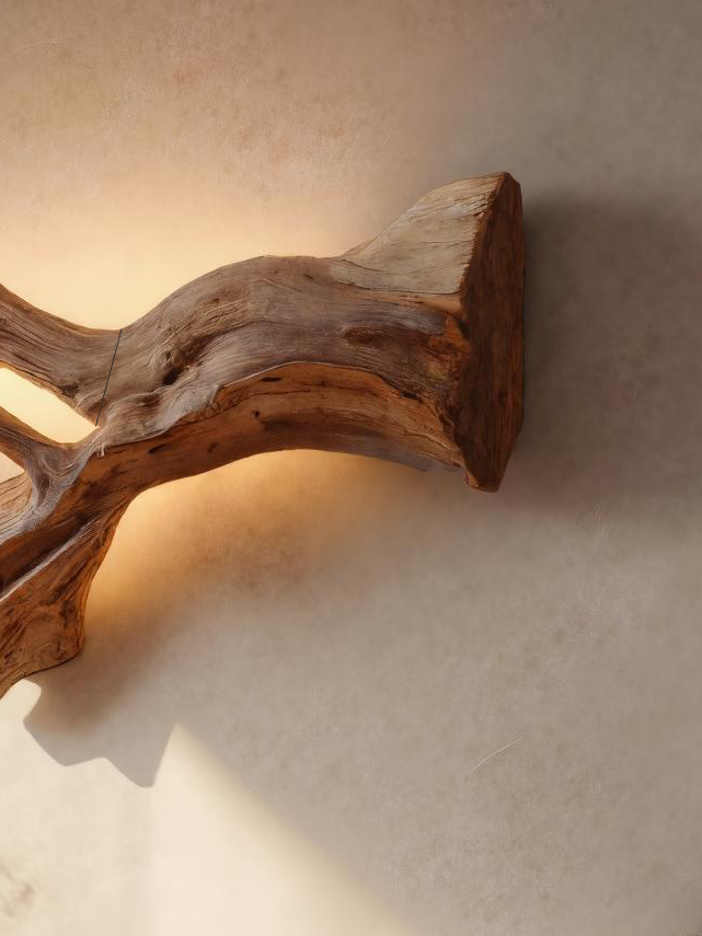 Rustic Natural Wall Lamp for Hallway - detail view 5
