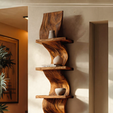 Modern Curved Floating Shelf for Statement Living Room