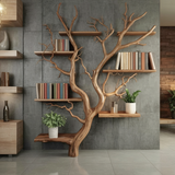 Tree Bookshelf - Handmade Driftwood Wall Mounted Bookcase