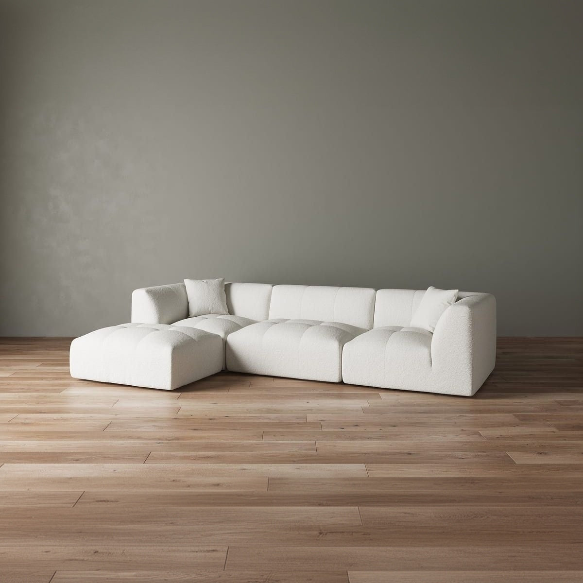 Moda 3 - Pc Modular Sofa with Ottoman - alternate view