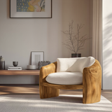 Modern Organic Lounge Chair Sculptural Form for Living Room