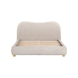 Oliver Bed - Curved Boucle Upholstered