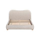 Oliver Bed - Curved Boucle Upholstered