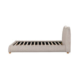 Oliver Bed - Curved Boucle Upholstered