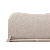 Oliver Bed - Curved Boucle Upholstered