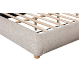 Oliver Bed - Curved Boucle Upholstered