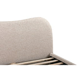 Oliver Bed - Curved Boucle Upholstered