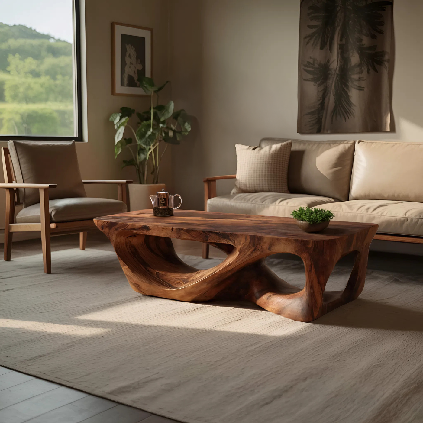 Minimal Coffee Table for Living Room Interiors - detail view 3