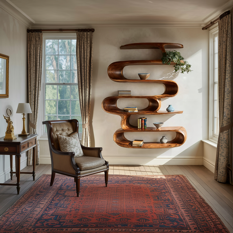 Elegant Wall - Mounted Bookshelf for Modern Home Decor - alternate view