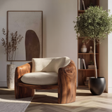 Modern Organic Lounge Chair Sculptural Form for Living Room