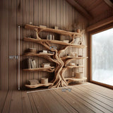 Rustic Tree Bookshelf Entryway Living Room Sinlsatb224