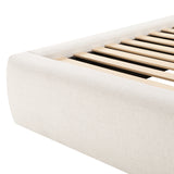 Quinky Bed - Linen Padded Headboard Bed