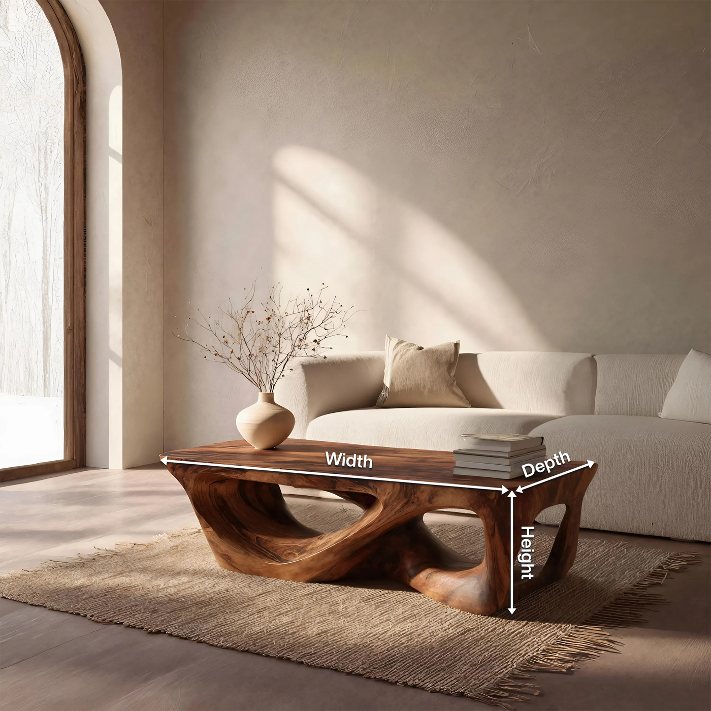 Minimal Coffee Table for Living Room Interiors - detail view 8