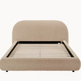 Solana Bed - Curved Boucle Modern