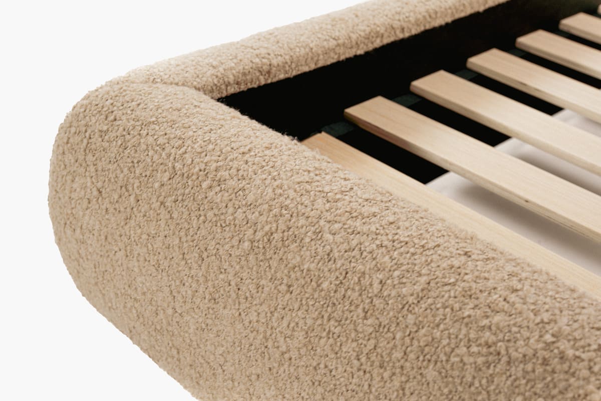 Solana Bed - Curved Boucle Modern - detail view 57